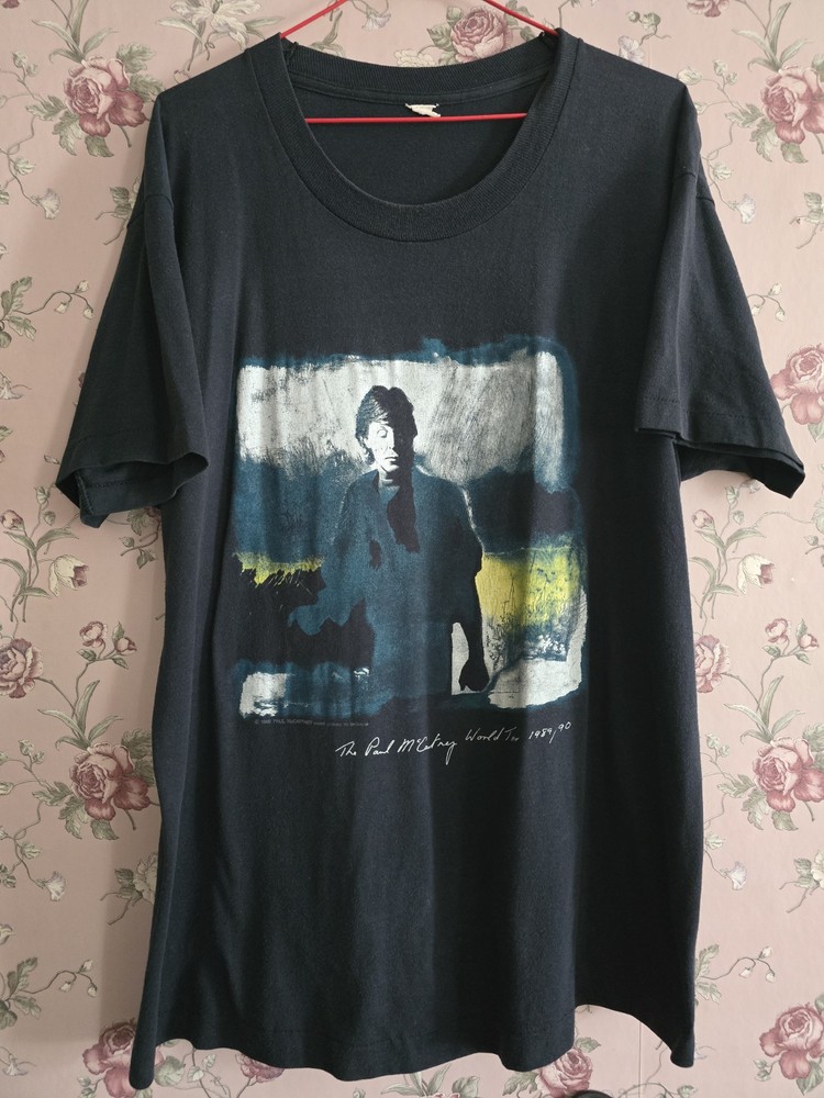 Vintage 1989/90 Paul McCartney World Tour Single Stitch T-Shirt Rock Band Tee XL