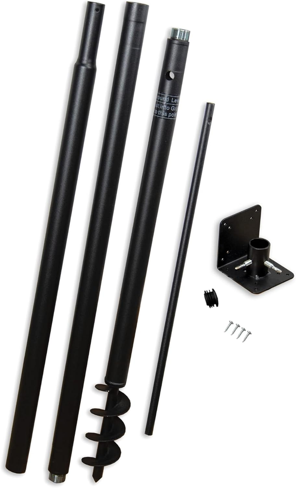 Universal Mounting Pole Kit for Post-Mounted Bird Houses and Feeders