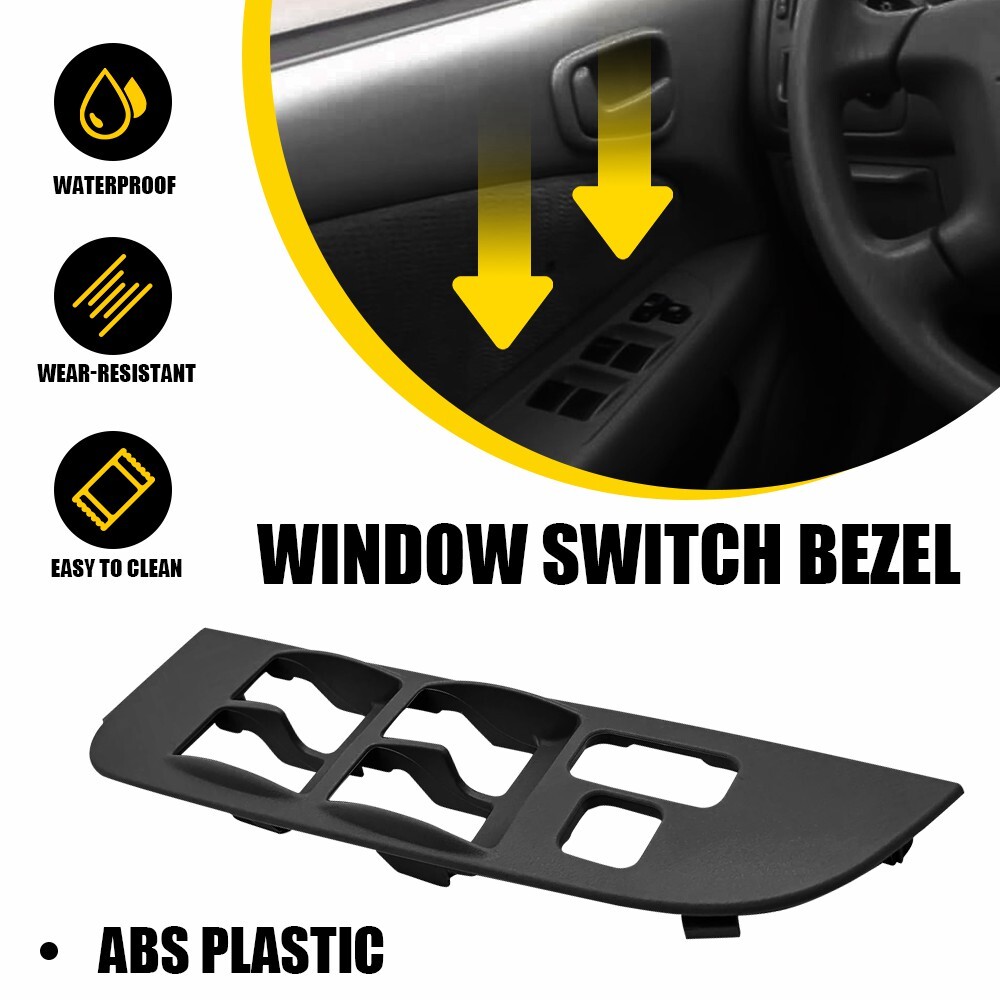 Left Black Master Power Window Switch Bezel Trim Panel For Toyota Corolla 98-02