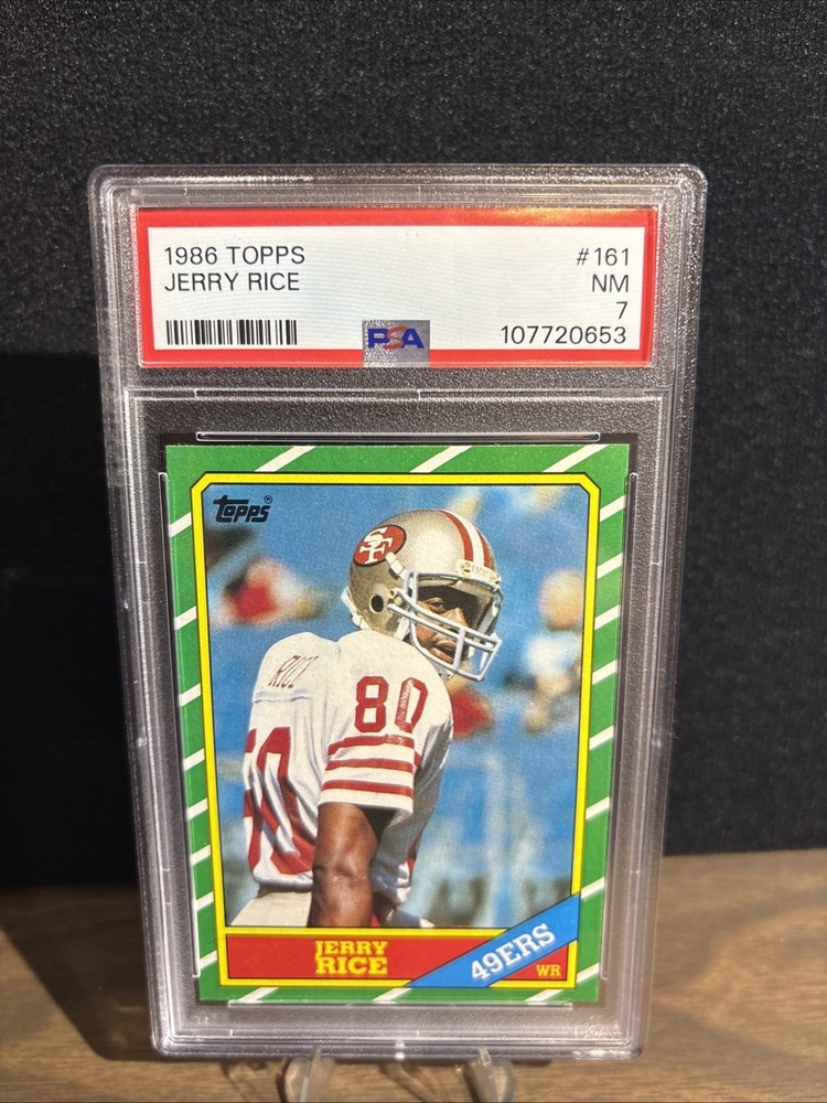 1986 Topps - Jerry Rice #161 C* on Copyright Line (RC)