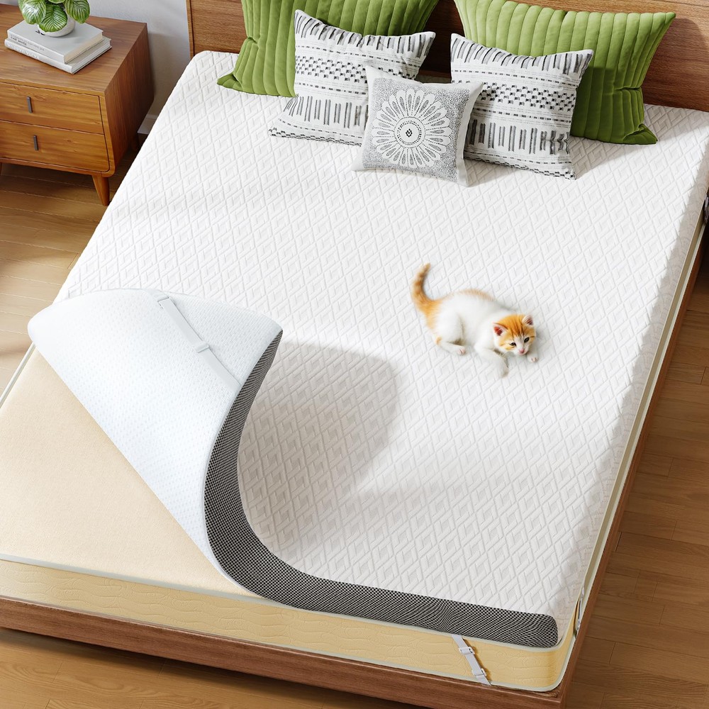 3-inch Twin Memory Foam Mattress Topper, Infused Cooling Mattress Topper with...