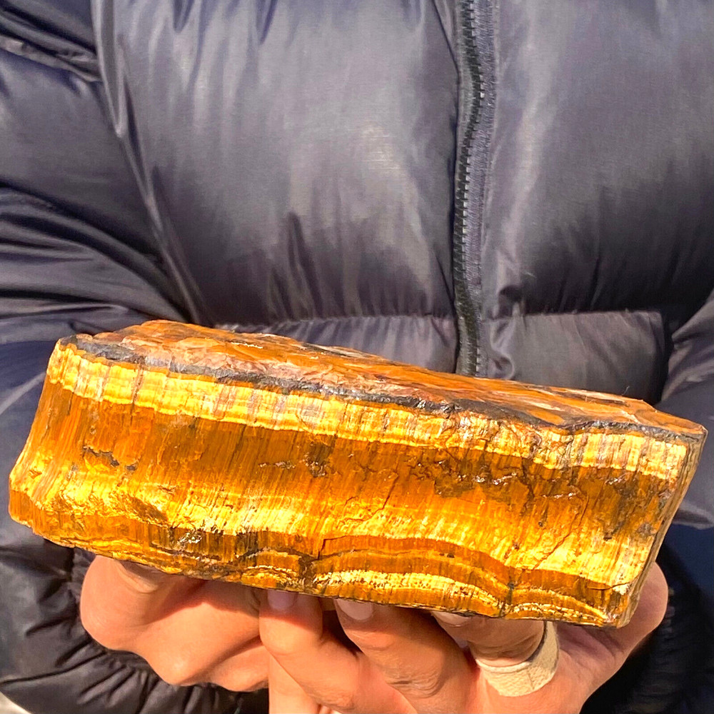 4.34LB Rare natural beautiful yellow tiger eye crystal mineral specimen healing