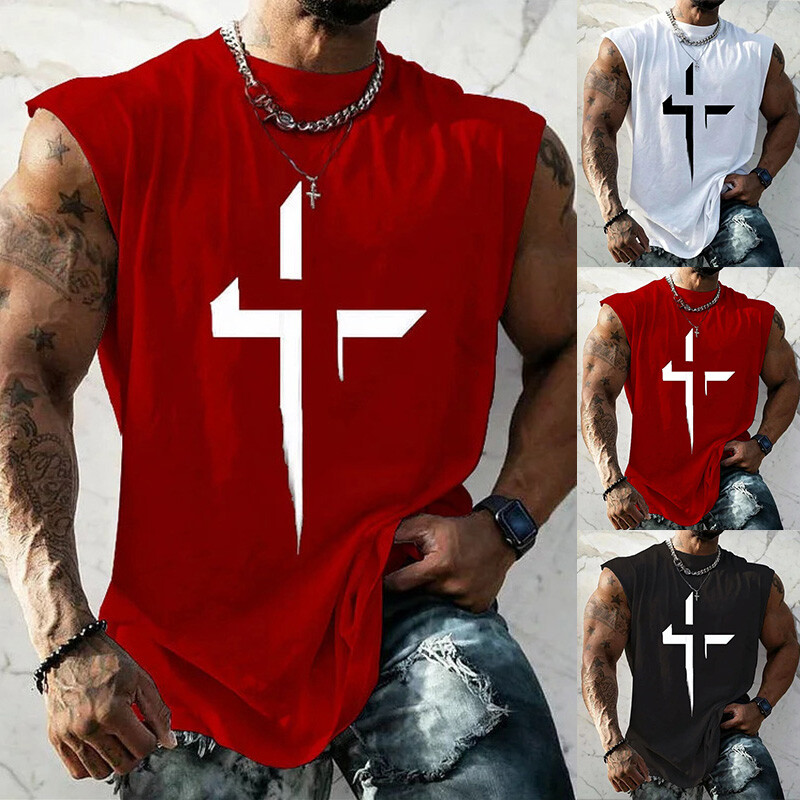 * Mens Gym Sport Tank Vest Tops Sleeveless Bodybuilding Fitness Muscle T-shi