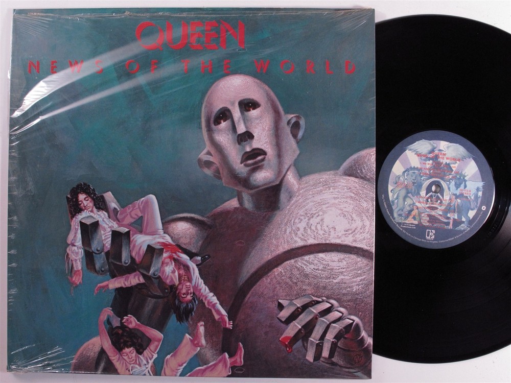 QUEEN News Of The World ELEKTRA LP VG+ club edition gatefold d
