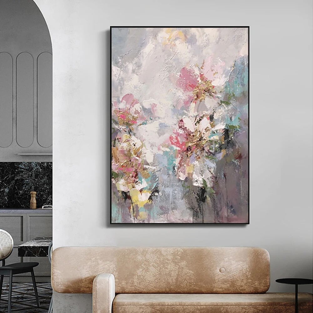 Flower Abstract Painting Modern Wall Art Canvas Painting Hand Painted Acrylic