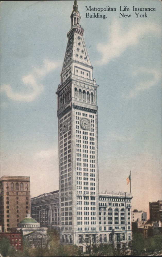 Irving Underhill New York City, NY Metropolitan Life Insurance Building Postcard