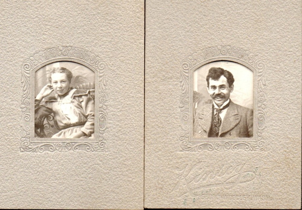 Miniature Cabinet Photos, Photographer Darius Kinsey & Daughter 1 signed, Rare!