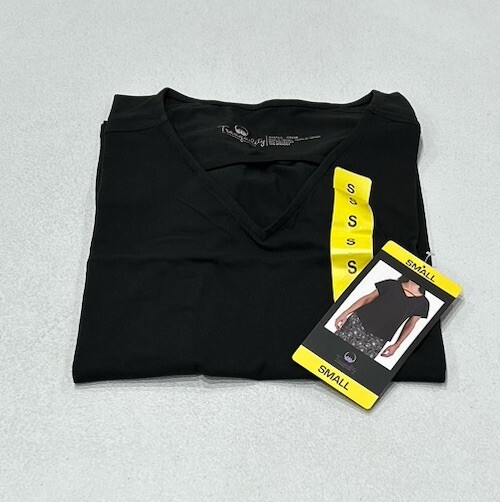 Tranquility by Colorado Clothing Women's V-Neck Relaxed Top, Black, Size S