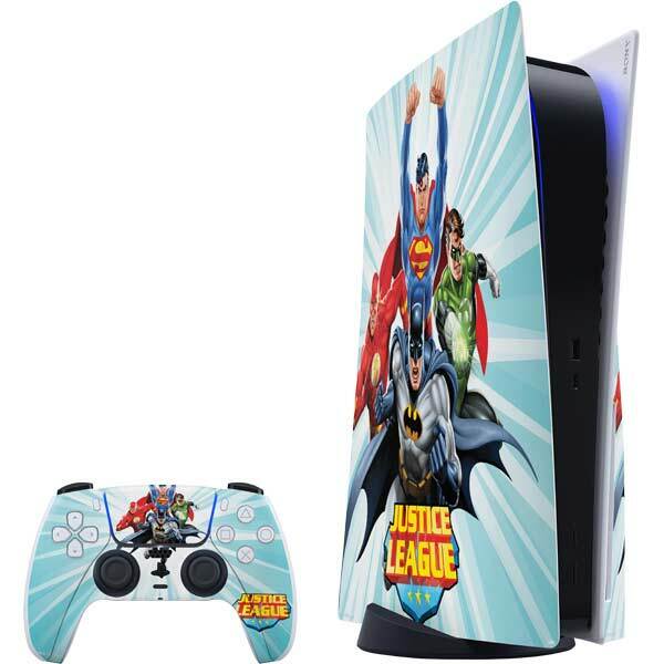 DC Comics Justice League PS5 Bundle Skin - Justice League Team Power Up Blue