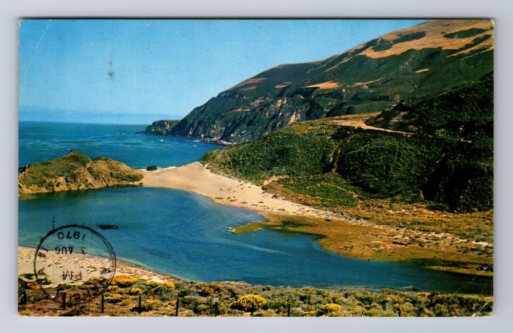 Monterey CA- California, Little Sur River And Lagoon, Vintage c1970 Postcard