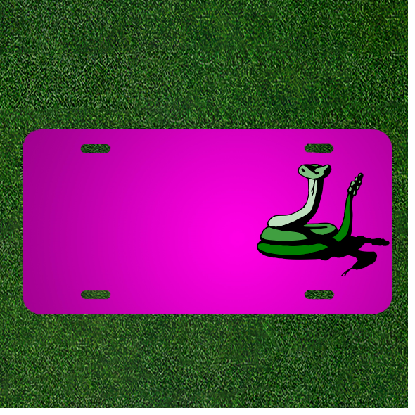 Custom Snake Green Shadow Car License Plate with Personalized Names