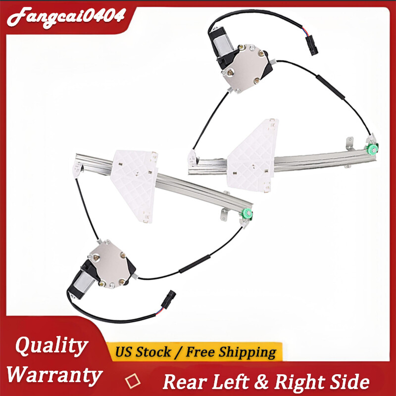 Pair Rear Left&Right Window Regulator w/Motor for 2001-2004 Jeep Grand Cherokee