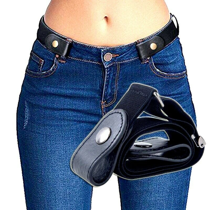 Belt for Jean Pants Dresses No Buckle Stretch Elastic Waist Belt
