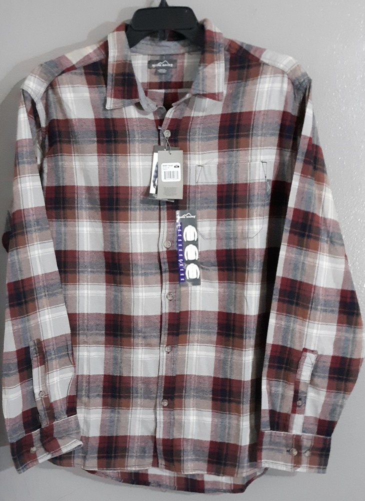 New-Men’s Eddie Bauer  How I Fit Bristol Flannel Checkered Shirt. Sz Xxl$59