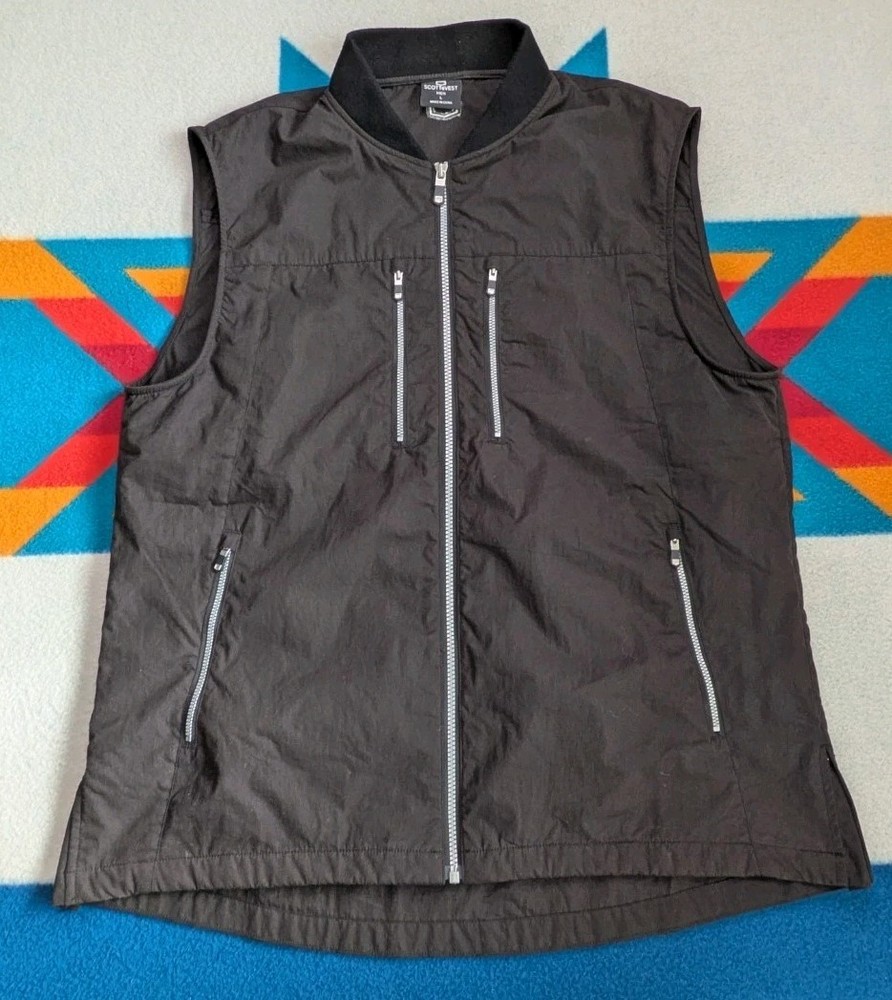 SCOTTeVEST Travel Vest Full Zip Media Pockets Utility Outdoor Vacation Large