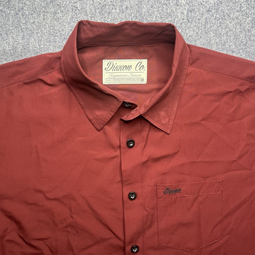 Dixxon Flannel Co Signature Series Bamboo Blend Short Sleeve Shirt Burgundy XL
