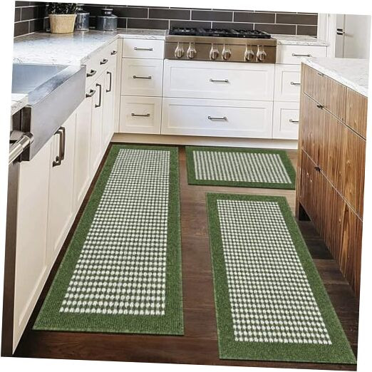 Kitchen Rugs Sets of 3 Piece Spring Kitchen Floor Mats Non Skid Washable