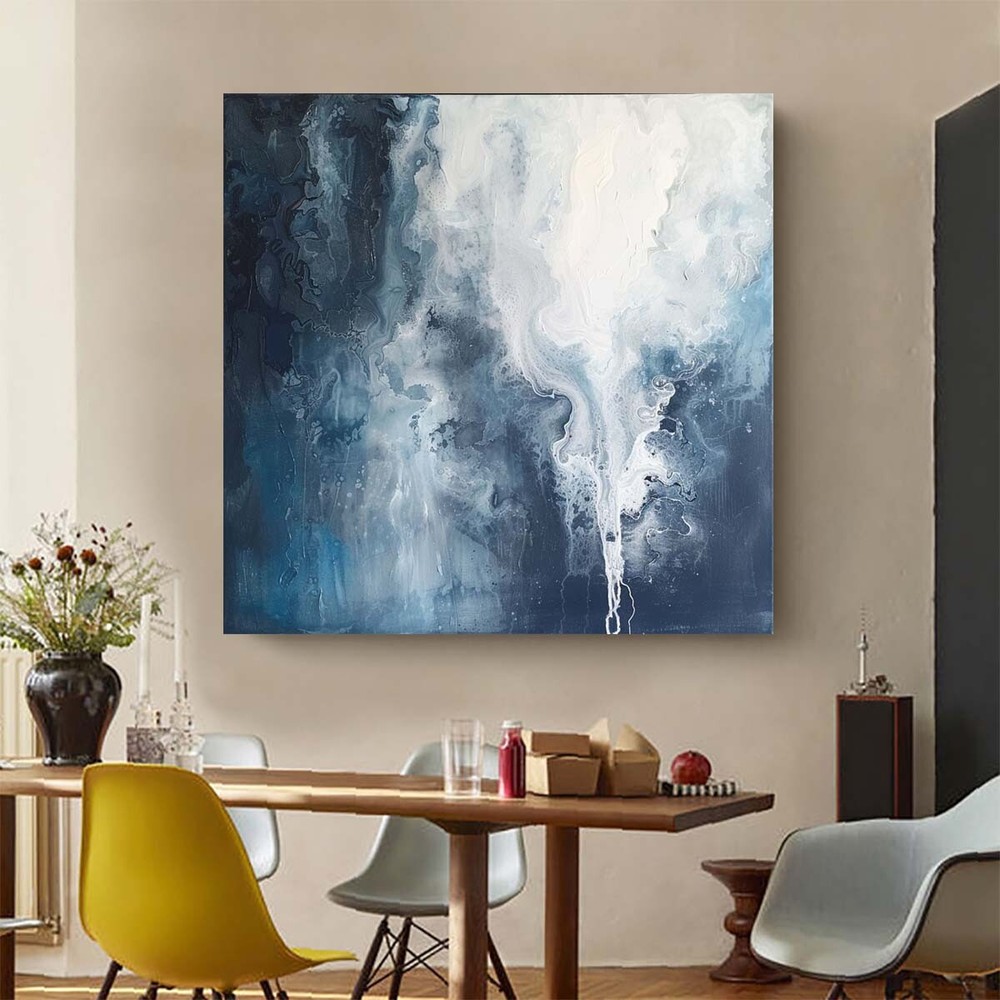 Abstract Wall Art Paintings On Canvas Art Original Painting Wall Decor Gray