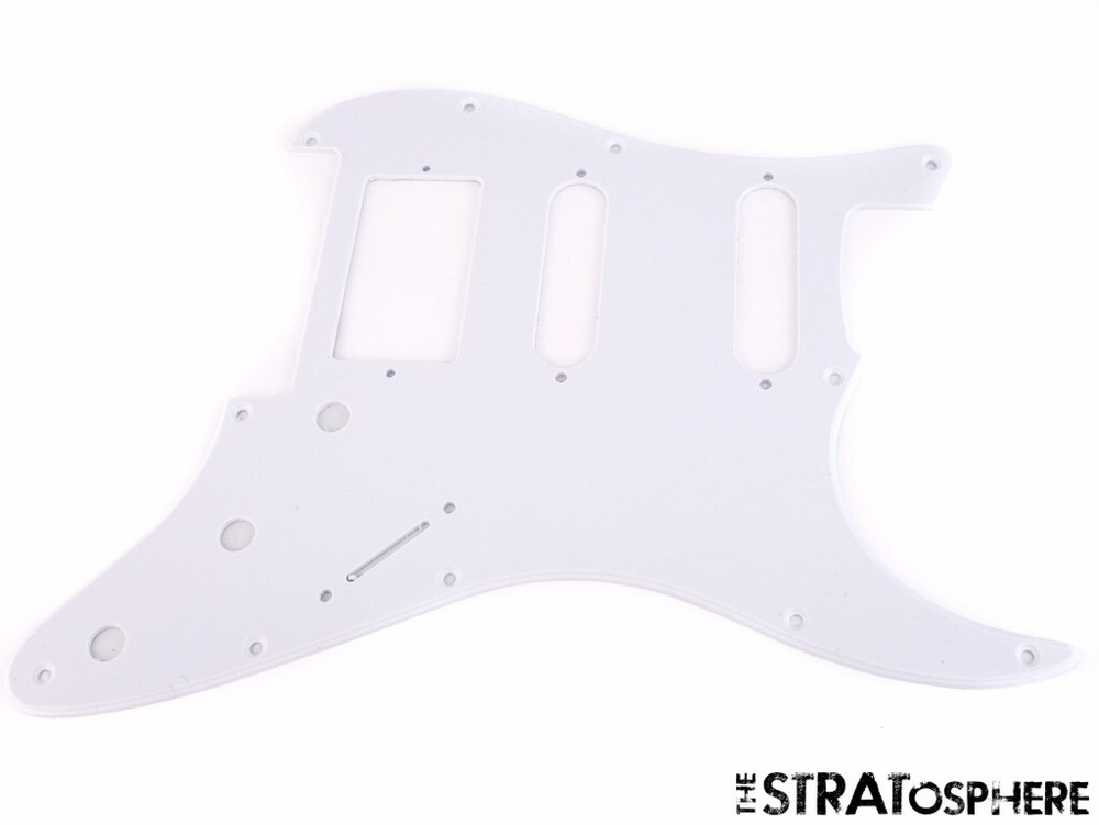 *NEW White HSS FLOYD ROSE Stratocaster PICKGUARD for Fender Strat 1 Ply