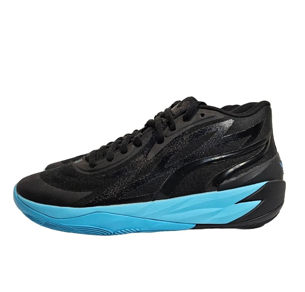 Size 11.5 - PUMA Melo 'Phenom' MB.02 High Top Black/Blue