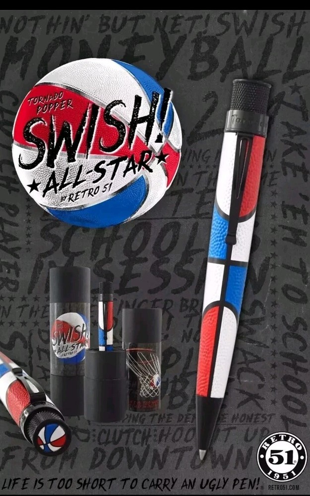 Retro 51 Rollerball Pen Popper Swish All-Star 2018 XRR-18P1 Ltd #756. Sealed