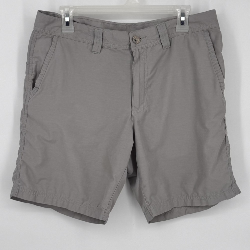 Columbia Chino Shorts Mens 32 Gray Travel Casual Lightweight Outdoor Pockets