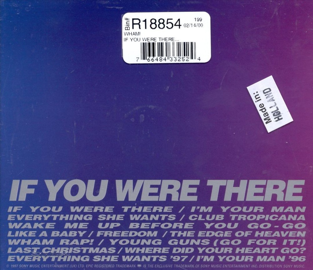 Wham! Best Of Wham!: If You Were There... New Cd