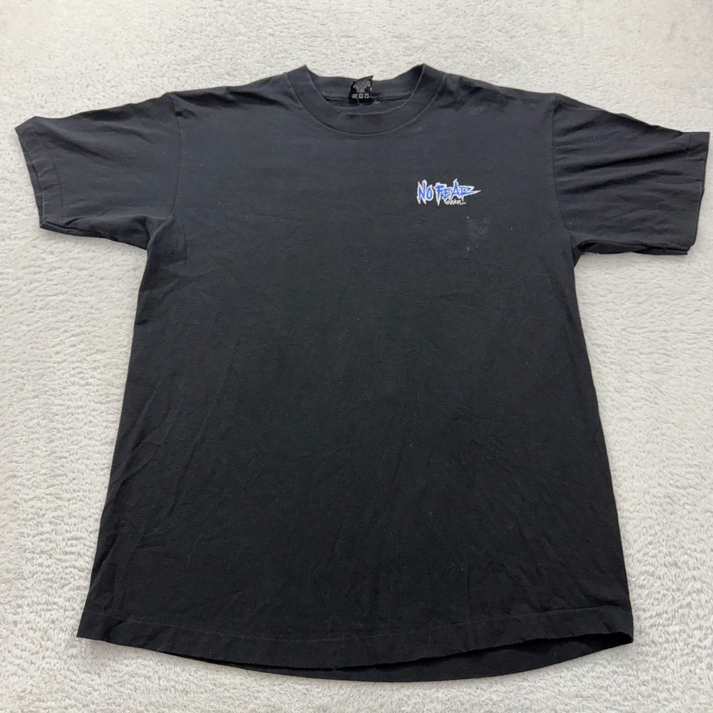 Vintage No Fear Gear T Shirt Mens Large Black Graphic Tee Made in USA