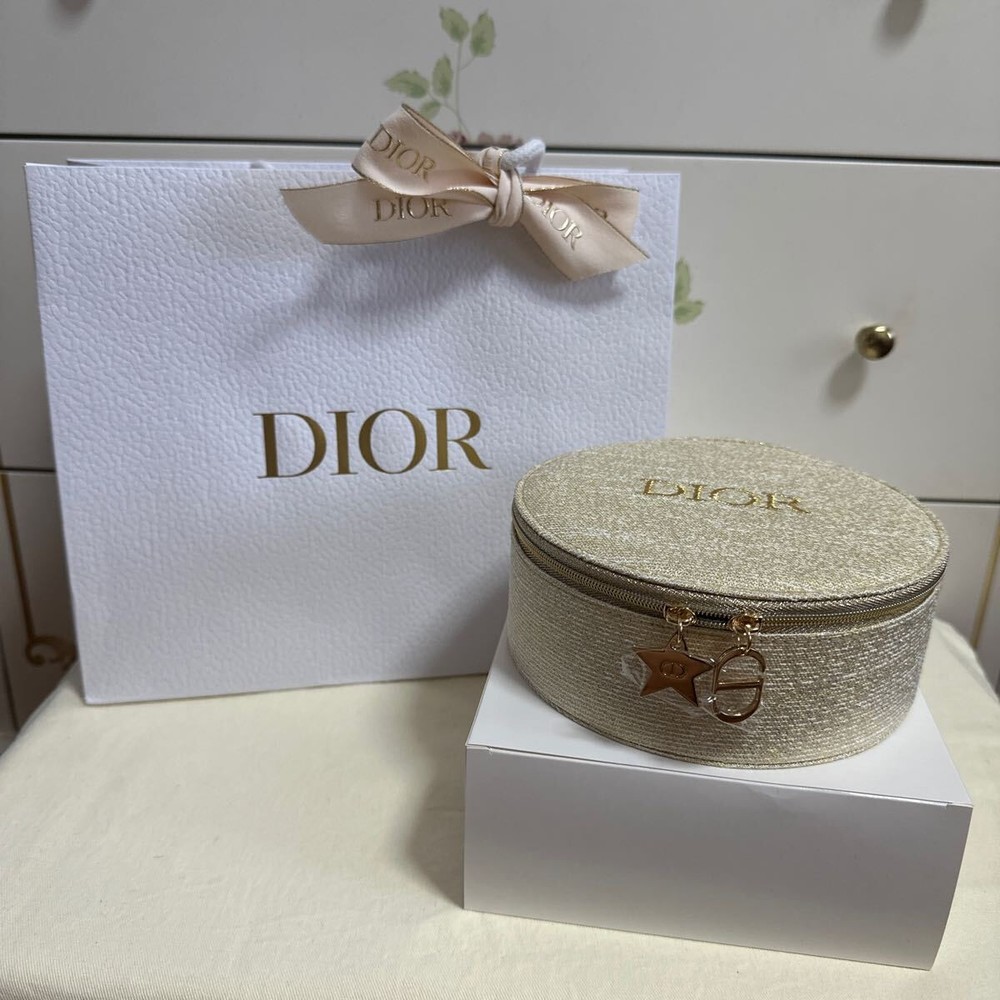 Christian Dior Beaute Vanity Case Pouch Gift Box Bag Ribbon Included Rare Japan
