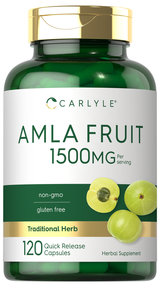 Amla Capsules | 1500mg | 120 Count | Amalaki Fruit | Non-GMO | by Carlyle