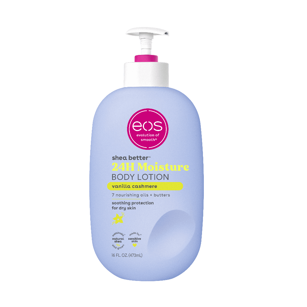 EOS Shea Better Body Lotion Vanilla Cashmere for Dry Skin 16 fl oz Hydrating Moisturizer  