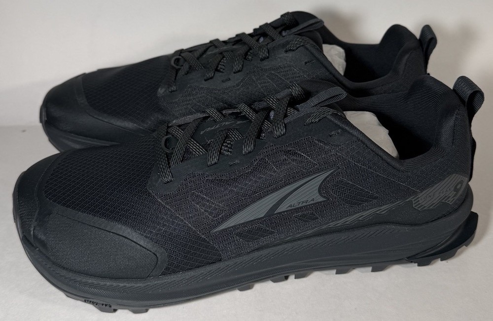 ALTRA- Lone Peak 9- All Black- Trail Running Hiking - Men's 11 Wide - NEW in Box
