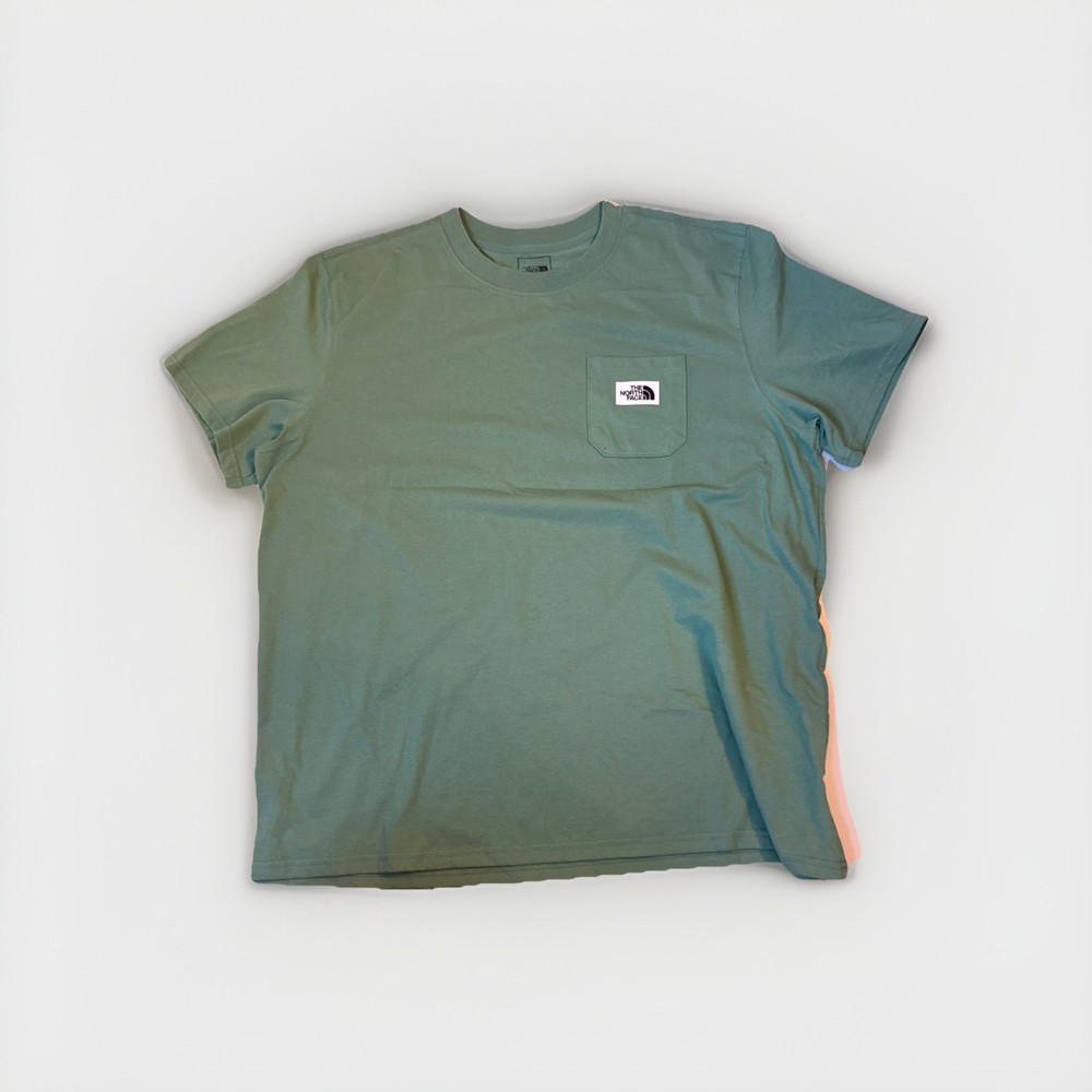 The North Face Pocket T Shirt Men’s XXL Green Short Sleeve Logo Outdoor Casual