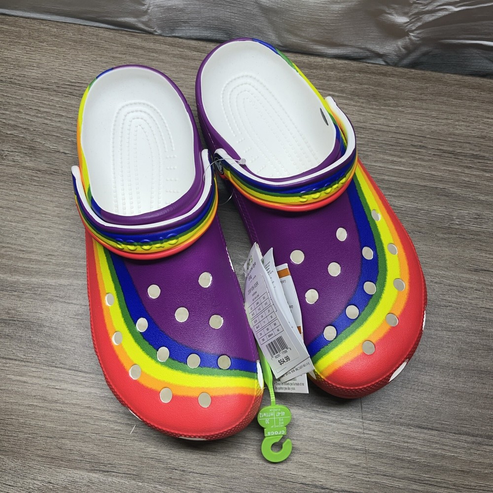 Crocs Classic Rainbow Dye Clog Men’s 12 **NEW**