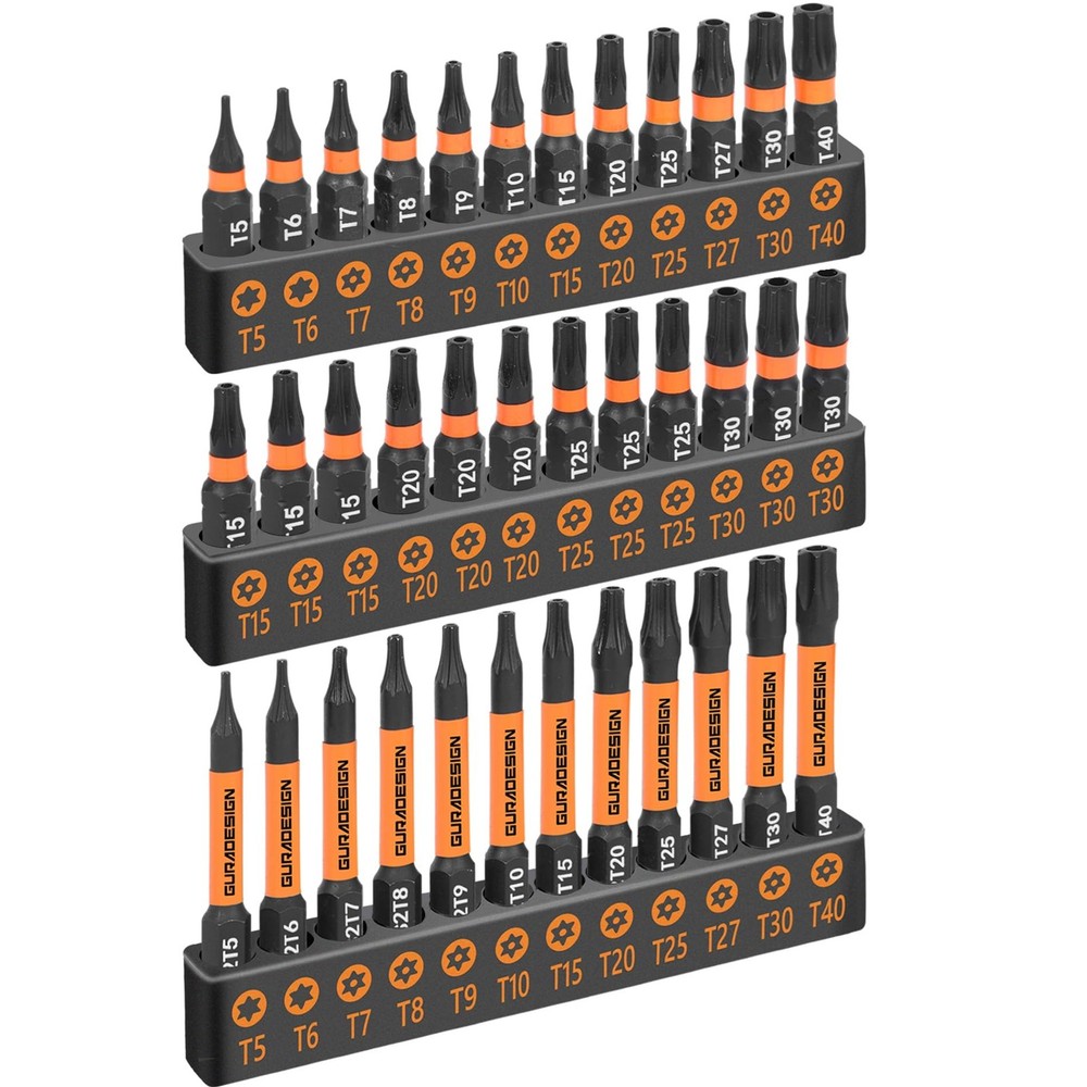 36-Piece Tamper Resistant Torx Bit Set with Security Star Bits