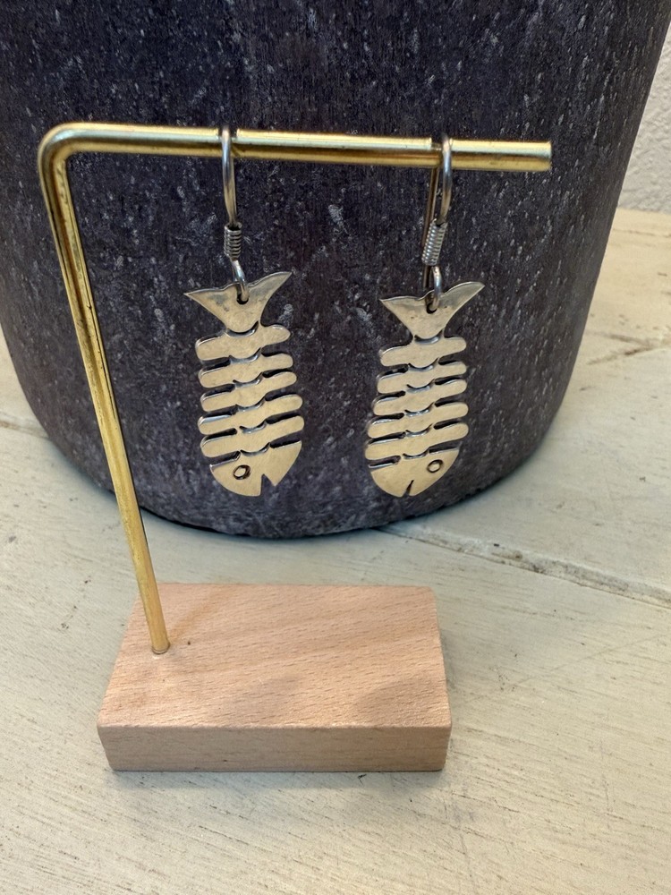 Vintage TAXCO Mexico 925 Fish Bone Earrings With Extra