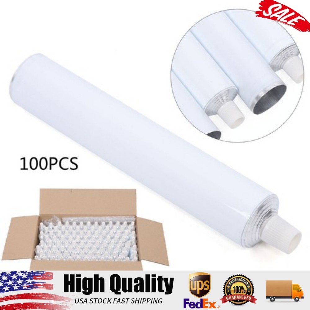 100pcs Travel Tube Aluminum Empty Unsealing Toothpaste Tubes Environmentally