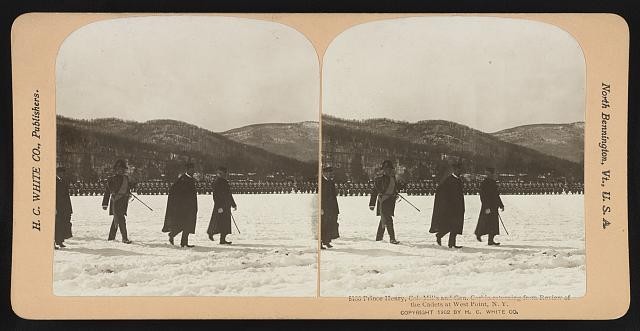 West Point NY Prince Henry Col Mills Gen Corbin Review of Cadets 1902