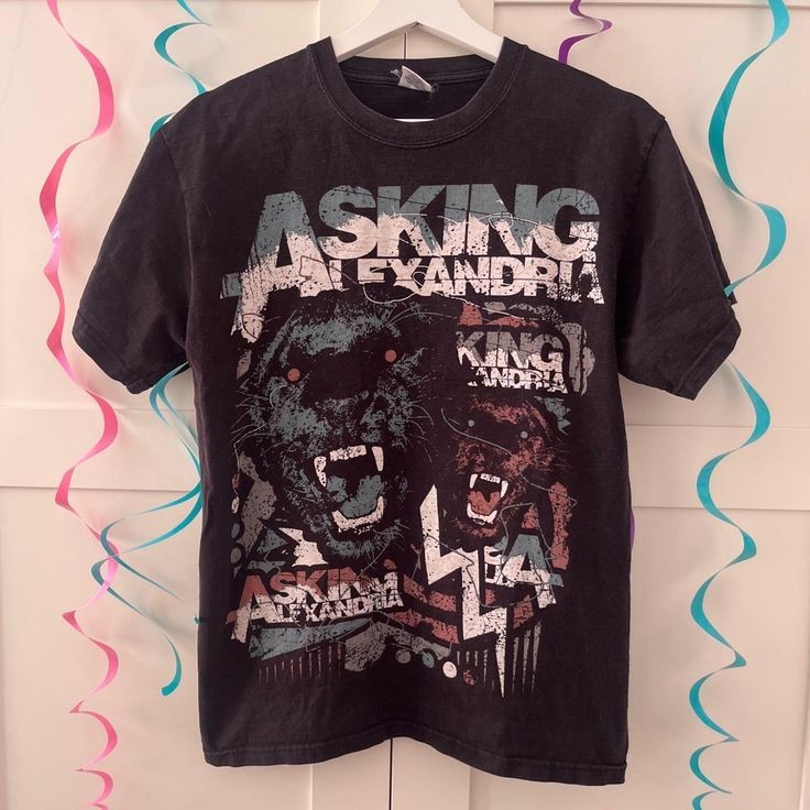 Asking Alexandria Rock band Black Graphic T shirt Unisex tee NH21283