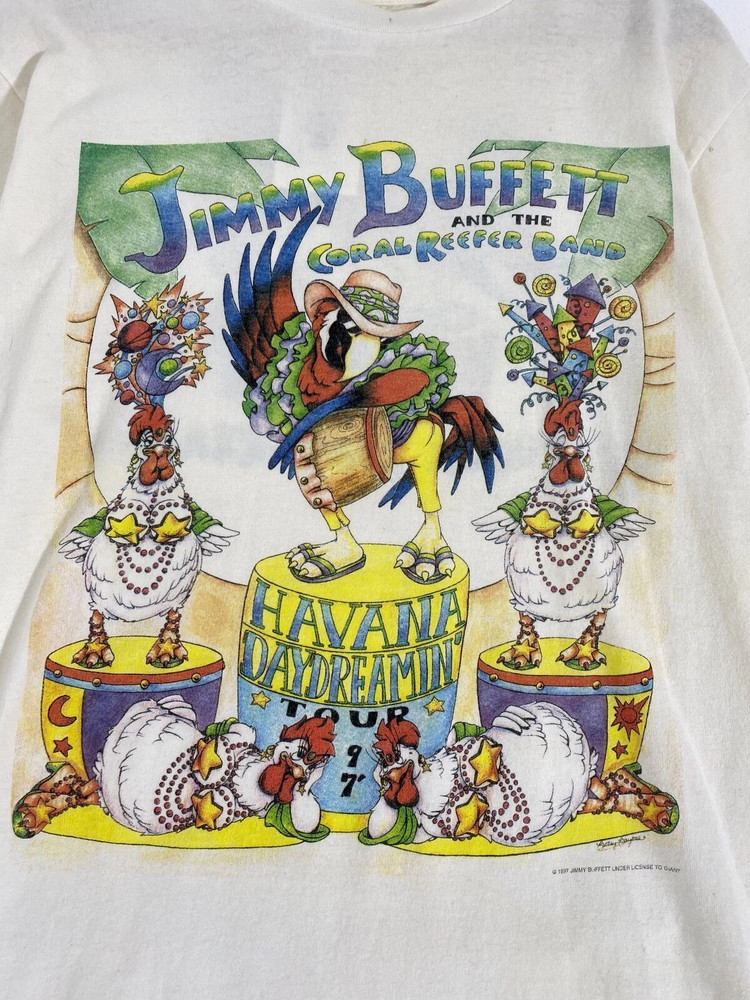 Collection 1997 Jimmy Buffett Band White Size S to 5XL T-Shirt CAO06