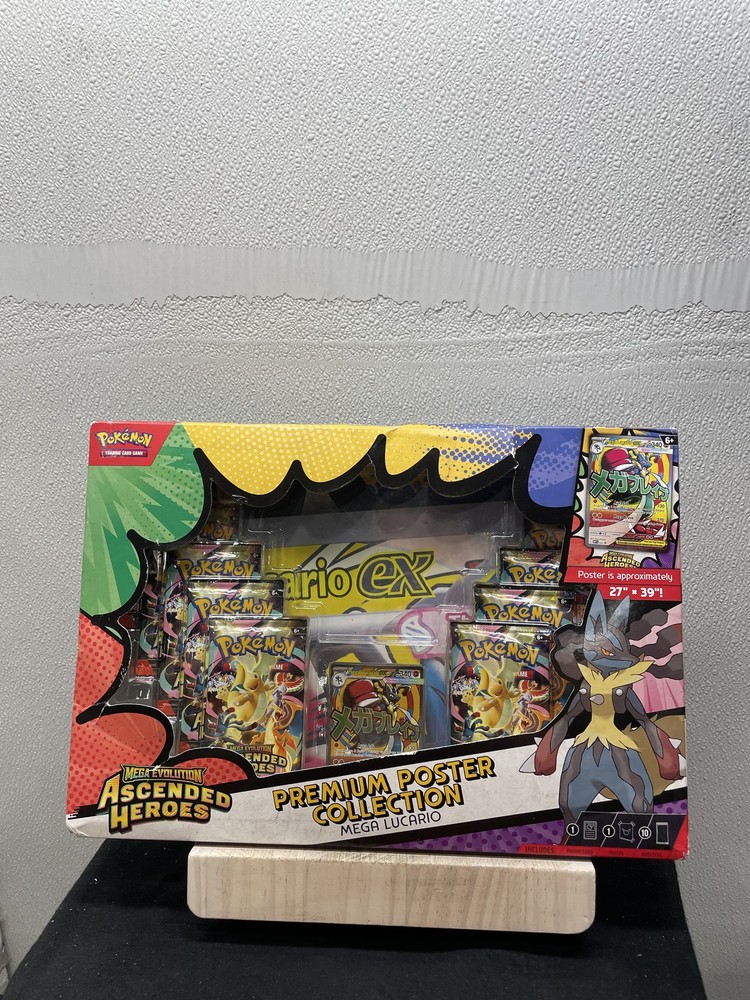 Pokemon TCG: Mega Lucario Ascended Heroes Premium Poster Collection Sealed