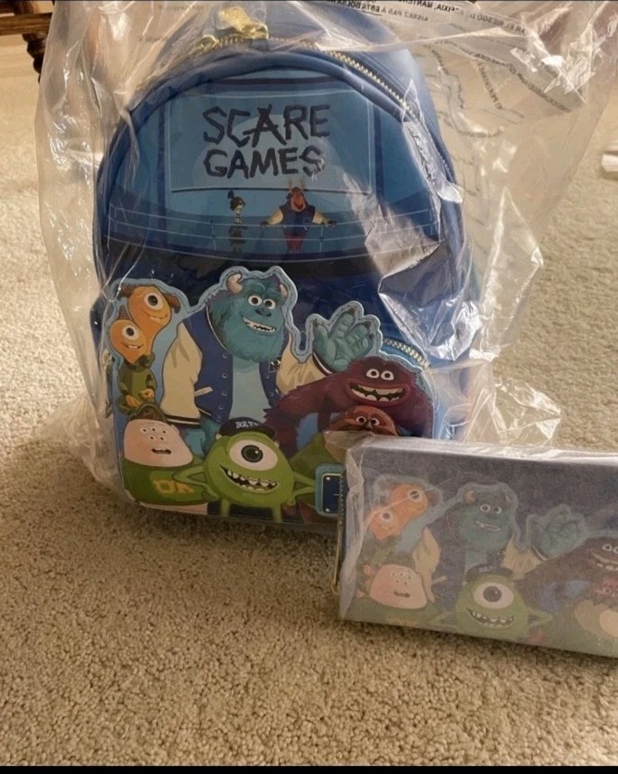 Disney Monsters University Loungefly Mini Backpack and Wallet