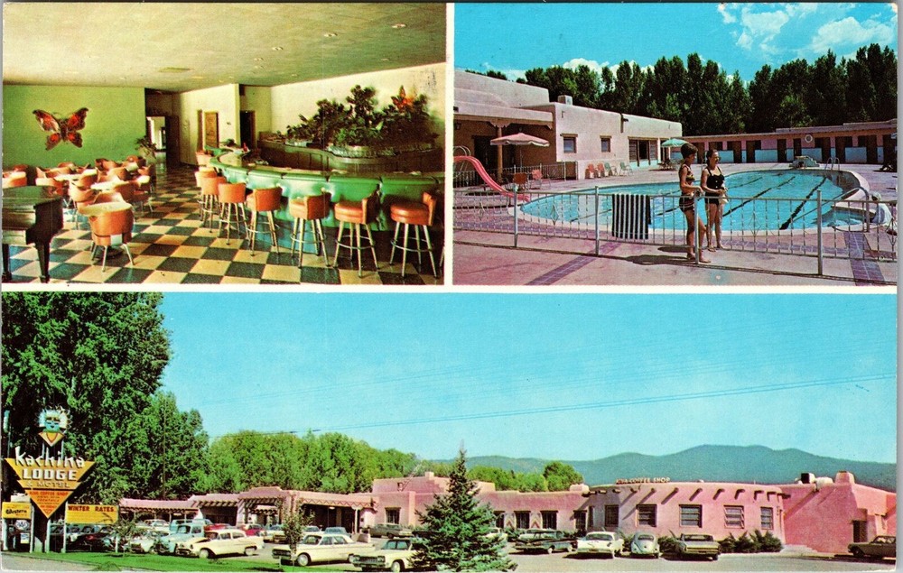 Taos NM-New Mexico, Kachina Lodge And Motel, Vintage Postcard