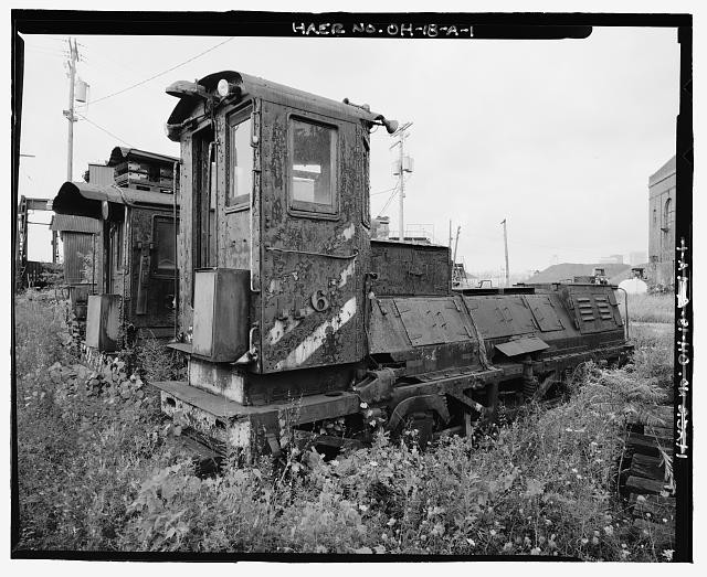 Pennsylvania Railway Ore Dock, Shunt Locomotives, Lake Erie at Whiskey Island,