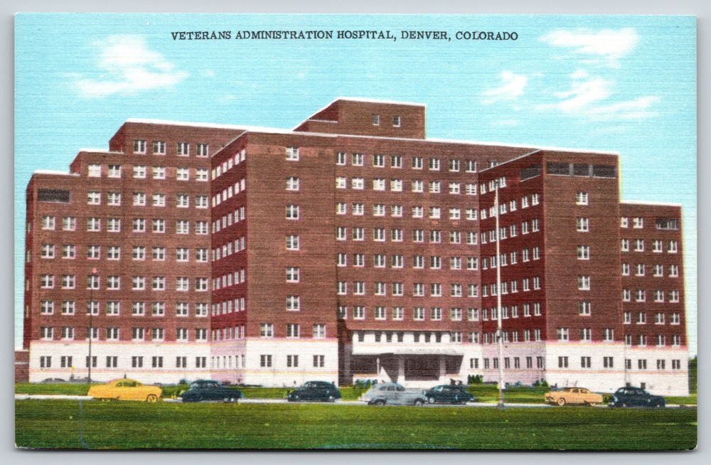Hospitals~Veterans Administration Hospital Denver Colorado~Vintage Postcard