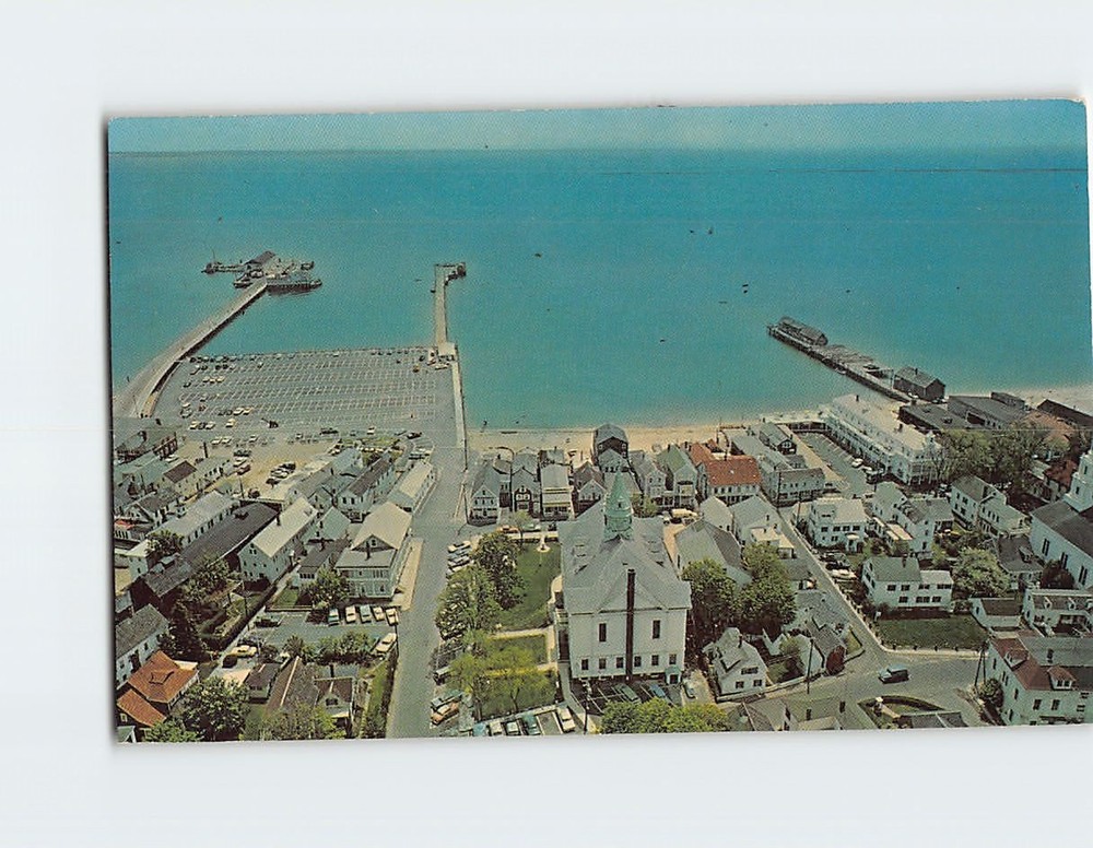 Postcard Aerial View Provincetown Cape Cod Massachusetts USA