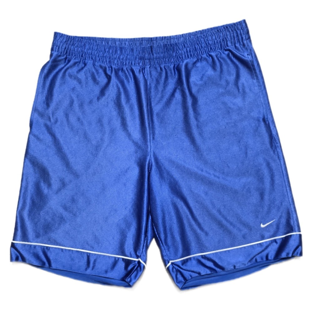 Vintage 90s Nike Dazzle Basketball Shorts Mens L Shiny Blue