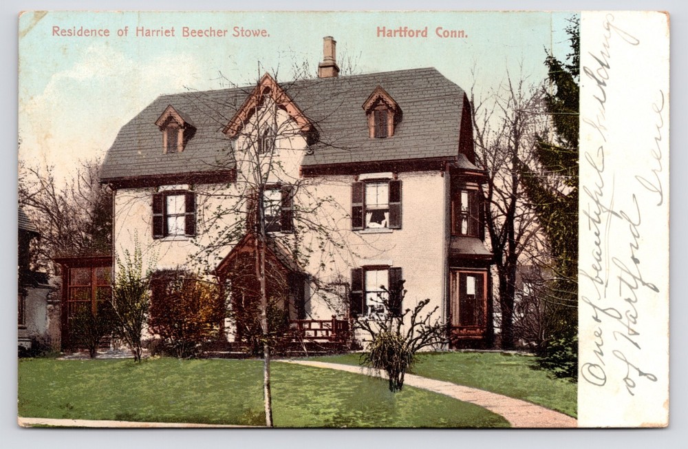 Harriet Beecher Stowe House Residence Hartford Connecticut CT UDB 1900s Postcard