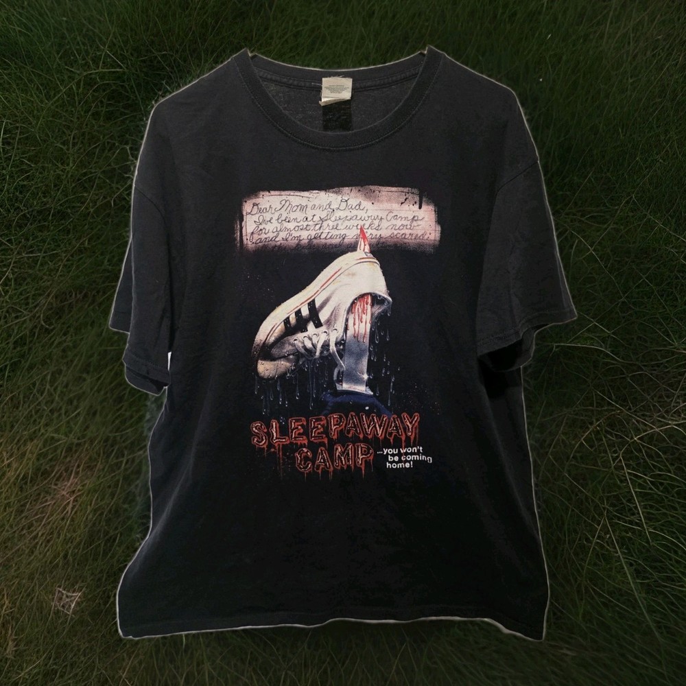 Vintage Sleepaway Camp Horror Movie Shirt Size Lg VERY RARE Scary Slasher Film