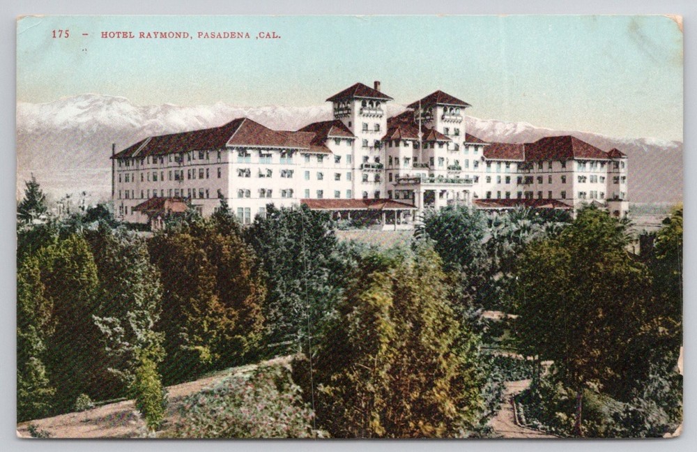 Hotel Raymond Pasadena CA Vintage Postcard Edward H Mitchell